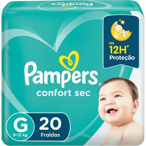 Fralda Confort Sec Tamanho G Pampers - 20 Unidades