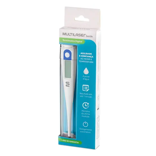 Termômetro Digital Multilaser Branco - 1 Unidade