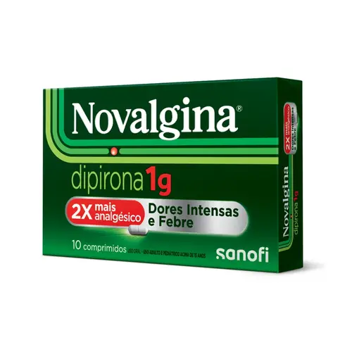Novalgina 1g Analgésico e Antitérmico - 10 Comprimidos