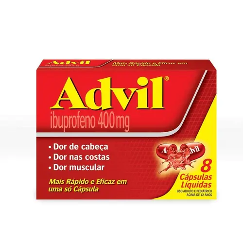 Advil Extra Alívio Ibuprofeno 400mg - 8 Cápsulas