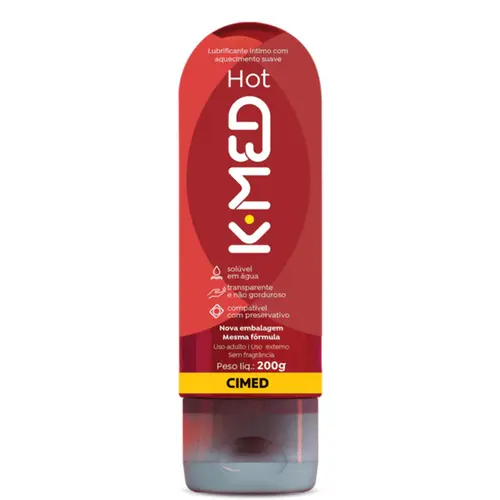 Gel Lubrificante Íntimo K-Med Hot - 200g