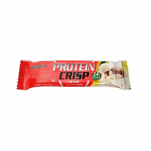 Barra de Proteína Crisp Bar Sabor Leite Ninho com Creme de Avelã Integralmedica - 45g