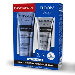 Kit Siàge Eudora Hair Plastia Shampoo 250ml + Condicionador 125ml