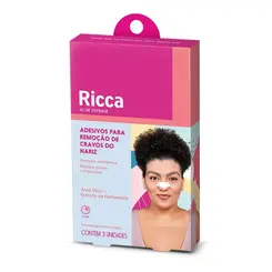 Adesivos para Remoção de Cravos do Nariz Ricca - 3un