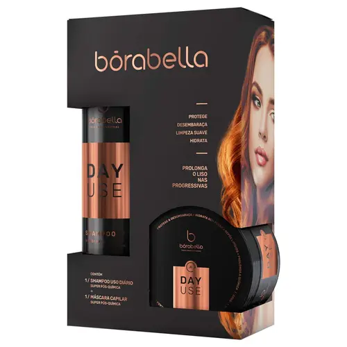 Kit Day Use Borabella Pós Química Home Care Shampoo 300ml + Máscara 300g