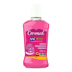 Enxaguante Bucal Sem Álcool  Fini Beijos Com Flúor Carmed - 250ml