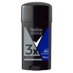 Desodorante Antitranspirante Stick Creme  Men Clinical Clean 96h  Rexona - 58g