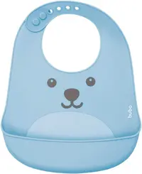 Babador de Silicone com Pega Migalhas Gumy Azul Buba - 1 unidade