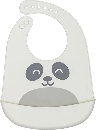 Babador Em Silicone Com Pega-Migalhas Gumy Off White Buba - 1 unidade