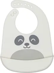 Babador Em Silicone Com Pega-Migalhas Gumy Off White Buba - 1 unidade