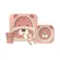 Kit Refeição em Bambu Oncinha Rosa Buba - 5 peças