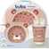 Kit Refeição em Bambu Oncinha Rosa Buba - 5 peças