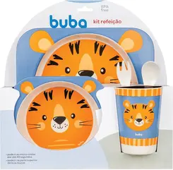 Kit Refeição em Bambu Tigre Buba - 5 Peças
