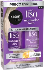 Kit Shampoo + Condicionador  Meu Liso Matizador Loiro Salon Line - 200ml