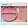 Kit Refeição Ventosa Em Silicone Rosa Buba - 3 peças