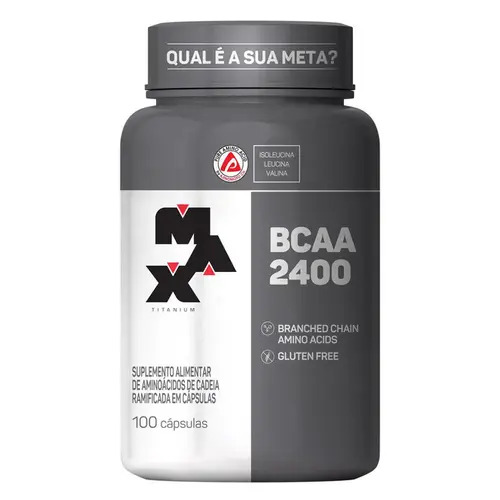 BCAA 2400mg Max Titanium - 100 Cápsulas