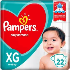 Fralda Supersec Tamanho XG Pampers - 22 Unidades