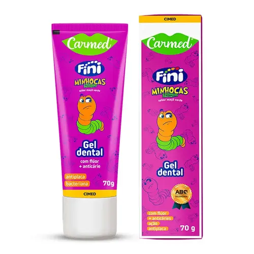 Gel Dental  Fini Minhocas Azedinhas Carmed - 70g