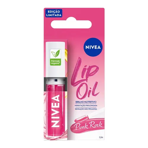 Brilho Labial Nutritivo Nivea  Lip Oil Pink Rock - 5,5ml