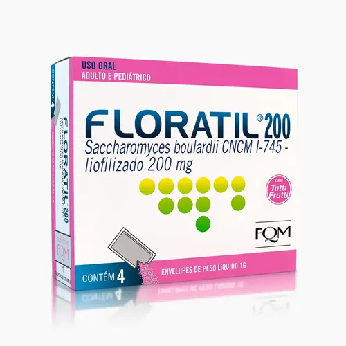 Probiótico Floratil 200mg - 4 envelopes de 1g