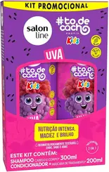 Kit Shampoo + Condicionador To de Cachos Uva Salon Line - 300 ml