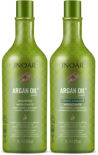 Kit Argan Oil System Shampoo e Condicionador Inoar - 1L