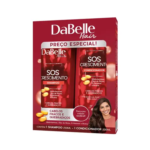 Kit shampoo + condicionador SOS crescimento DaBelle -200ml
