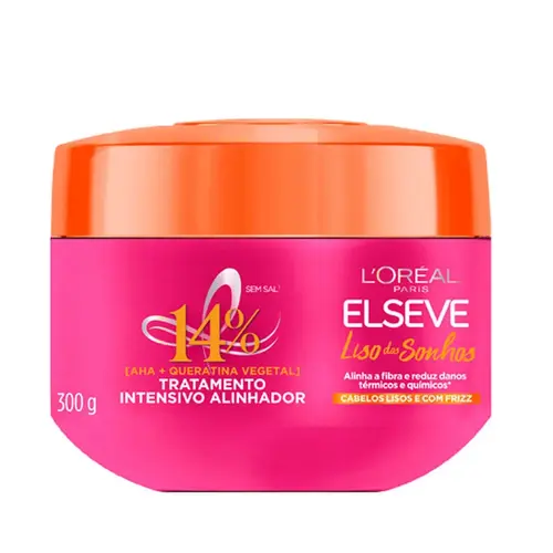 Creme de Tratamento Intensivo AlinhadorLiso dos Sonhos Elseve - 300g