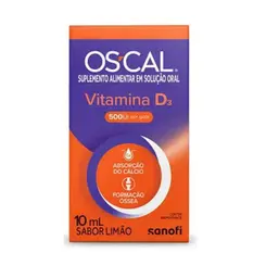 Vitamina D3 Oscal 500UI Limão Gotas 10ml