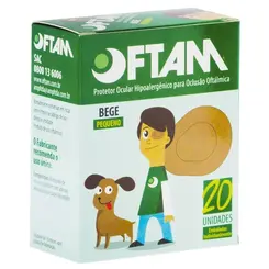 Protetor Ocular Bege Tamanho Pequeno Oftam - 20 Unidades