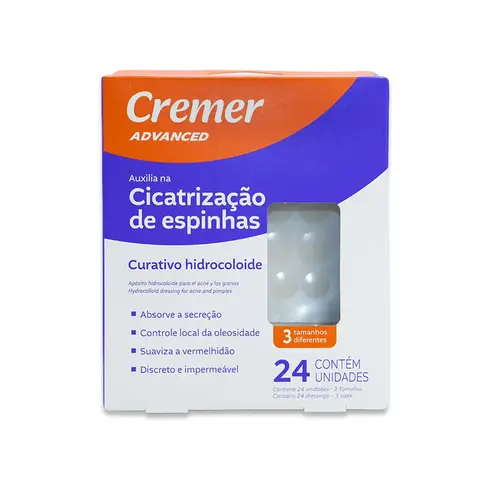Curativos Hidrocoloide Para Acnes e Espinhas Cremer - 24 Unidades