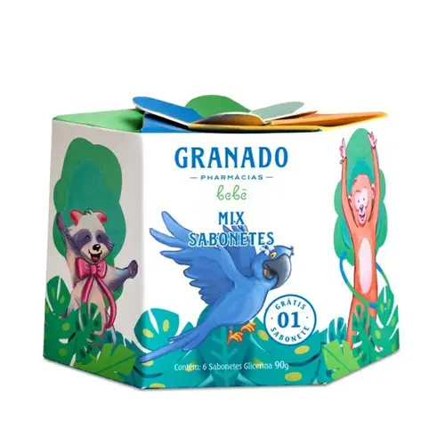 Kit Sabonete Infantil  6 unidades Mix Granado - 90g