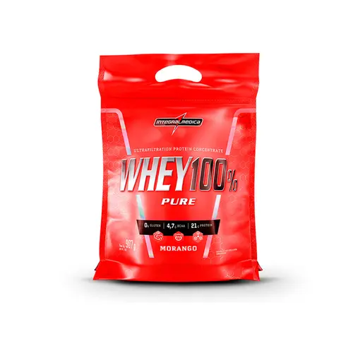 Whey 100% Pure Morango Refil Integralmedica -  900g