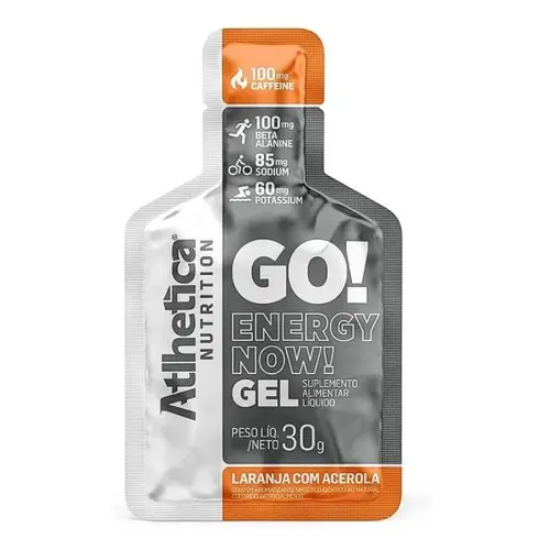 Energético Go! Energy Now Gel Laranja com Acerola  Atlhetica Nutrition - 30g