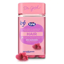 Polivitamínico Dr. Good Hair Sabor Morango Fini  - 60 Gomas