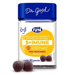 Polivitamínico  Dr. Good 5+ Imune Sabor Uva Fini -  30 Gomas