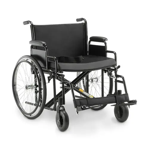 Cadeira de Rodas Dobrável Para Obeso 180 Kg assento 62 cm D500 Dellamed - 1 unidade