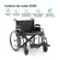 Cadeira de Rodas Dobrável Para Obeso 180 Kg assento 62 cm D500 Dellamed - 1 unidade