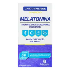 Suplemento Alimentar Melatonina Catarinense 0,21mg Nutrição - 60 Comprimidos